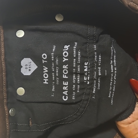 Madewell Women's Mid-Rise Kick Out Jeans Hot Cocoa Size 26 NWOT - Picture 12 of 12